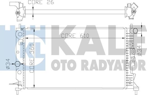 KALE OTO RADYATÖR 374100 - Radiators, Motora dzesēšanas sistēma adetalas.lv