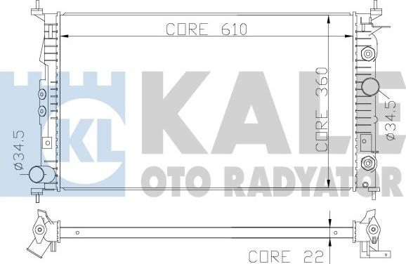 KALE OTO RADYATÖR 374200 - Radiators, Motora dzesēšanas sistēma adetalas.lv