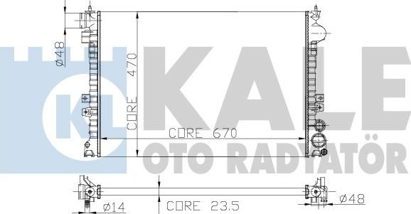 KALE OTO RADYATÖR 217500 - Radiators, Motora dzesēšanas sistēma adetalas.lv