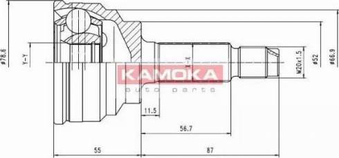 Kamoka 6070 - Šarnīru komplekts, Piedziņas vārpsta adetalas.lv