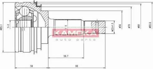 Kamoka 6100 - Šarnīru komplekts, Piedziņas vārpsta adetalas.lv