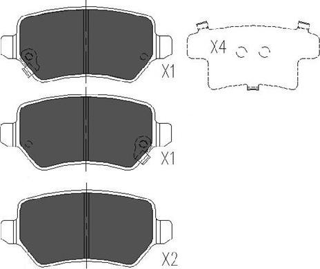 Kavo Parts BP-4029 - Bremžu uzliku kompl., Disku bremzes adetalas.lv