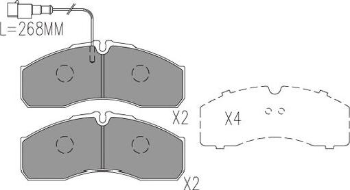 Kavo Parts BP-6630 - Bremžu uzliku kompl., Disku bremzes adetalas.lv