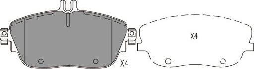 Kavo Parts BP-6638 - Bremžu uzliku kompl., Disku bremzes adetalas.lv