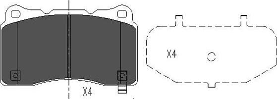 Kavo Parts KBP-8021 - Bremžu uzliku kompl., Disku bremzes adetalas.lv