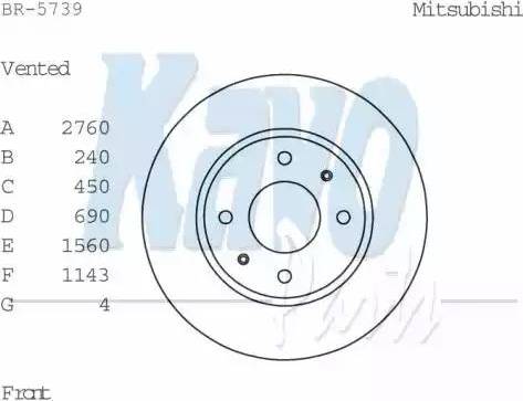 Kavo Parts BR-5739 - Bremžu diski adetalas.lv