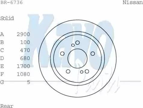 Kavo Parts BR-6736 - Bremžu diski adetalas.lv