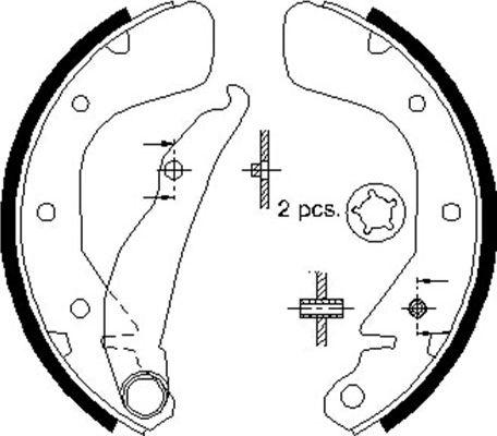 Kavo Parts BS-1402 - Bremžu loku komplekts adetalas.lv