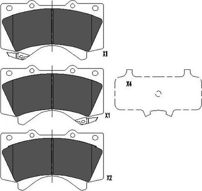 Kavo Parts KBP-9098 - Bremžu uzliku kompl., Disku bremzes adetalas.lv