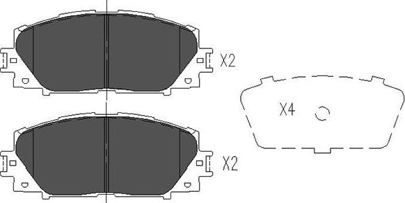 Kavo Parts KBP-9097 - Bremžu uzliku kompl., Disku bremzes adetalas.lv