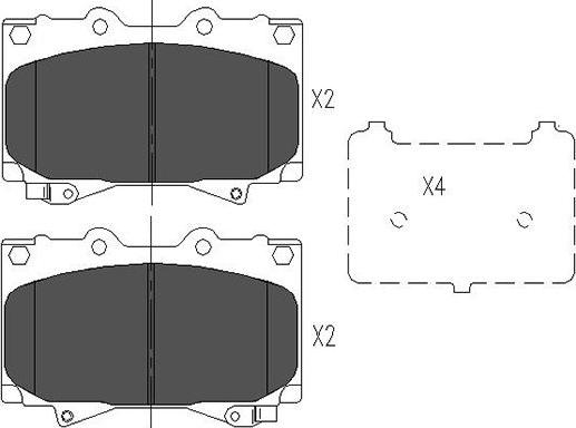 Kavo Parts KBP-9049 - Bremžu uzliku kompl., Disku bremzes adetalas.lv