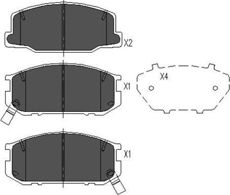 Kavo Parts KBP-9041 - Bremžu uzliku kompl., Disku bremzes adetalas.lv