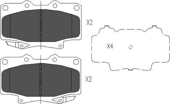 Kavo Parts KBP-9043 - Bremžu uzliku kompl., Disku bremzes adetalas.lv