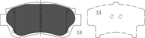 Kavo Parts KBP-9042 - Bremžu uzliku kompl., Disku bremzes adetalas.lv