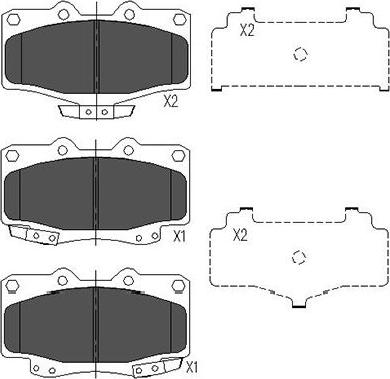 Kavo Parts KBP-9054 - Bremžu uzliku kompl., Disku bremzes adetalas.lv