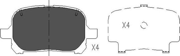 Kavo Parts KBP-9051 - Bremžu uzliku kompl., Disku bremzes adetalas.lv