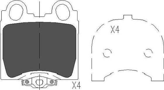 Kavo Parts KBP-9066 - Bremžu uzliku kompl., Disku bremzes adetalas.lv