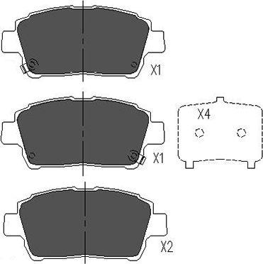 Kavo Parts KBP-9009 - Bremžu uzliku kompl., Disku bremzes adetalas.lv