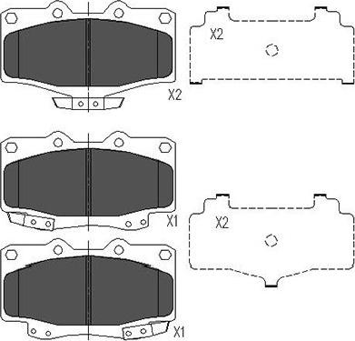 Kavo Parts KBP-9004 - Bremžu uzliku kompl., Disku bremzes adetalas.lv