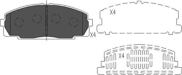 Kavo Parts KBP-9002 - Bremžu uzliku kompl., Disku bremzes adetalas.lv