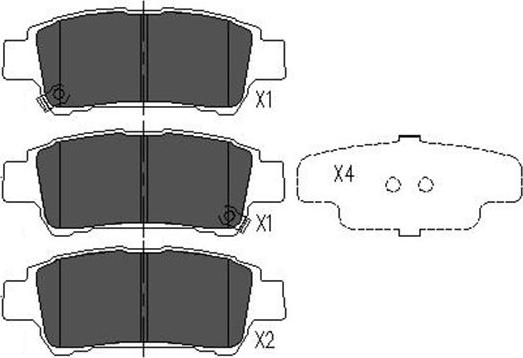 Kavo Parts KBP-9014 - Bremžu uzliku kompl., Disku bremzes adetalas.lv