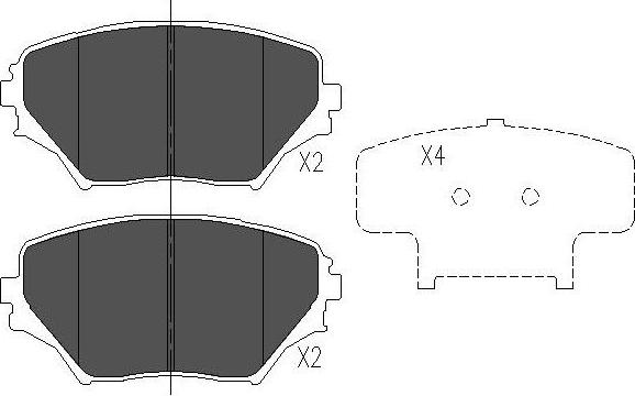 Kavo Parts KBP-9011 - Bremžu uzliku kompl., Disku bremzes adetalas.lv