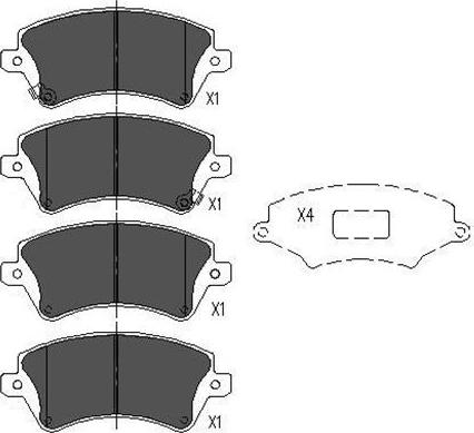 Kavo Parts KBP-9012 - Bremžu uzliku kompl., Disku bremzes adetalas.lv