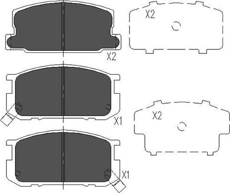 Kavo Parts KBP-9035 - Bremžu uzliku kompl., Disku bremzes adetalas.lv