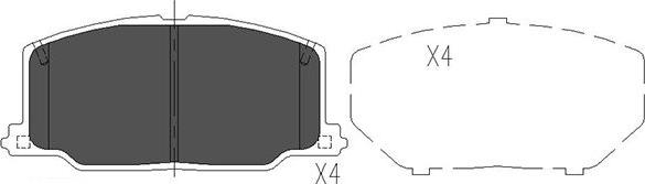 Kavo Parts KBP-9036 - Bremžu uzliku kompl., Disku bremzes adetalas.lv