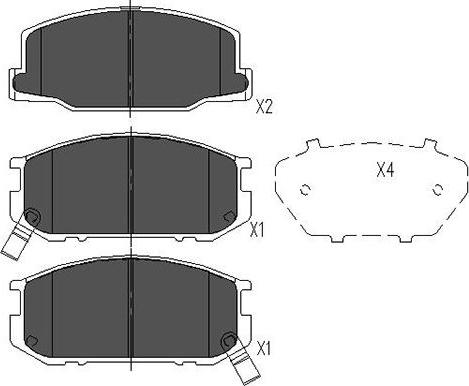 Kavo Parts KBP-9031 - Bremžu uzliku kompl., Disku bremzes adetalas.lv