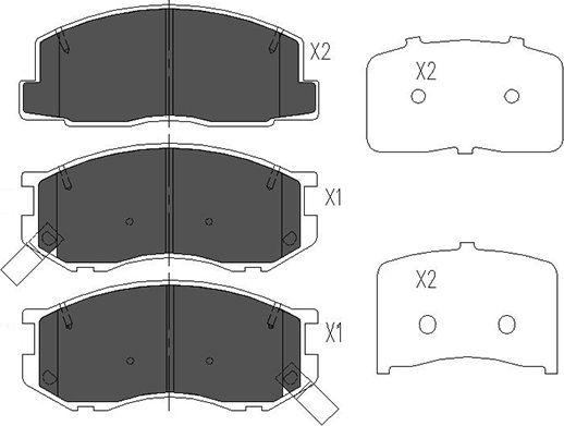 Kavo Parts KBP-9033 - Bremžu uzliku kompl., Disku bremzes adetalas.lv