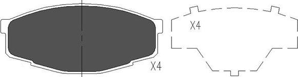 Kavo Parts KBP-9032 - Bremžu uzliku kompl., Disku bremzes adetalas.lv