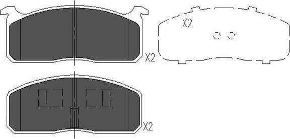 Kavo Parts KBP-9029 - Bremžu uzliku kompl., Disku bremzes adetalas.lv