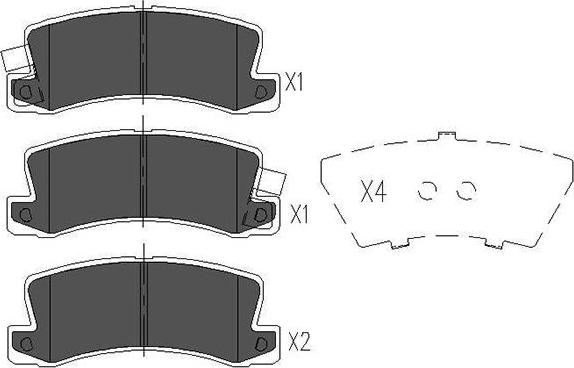 Kavo Parts KBP-9022 - Bremžu uzliku kompl., Disku bremzes adetalas.lv