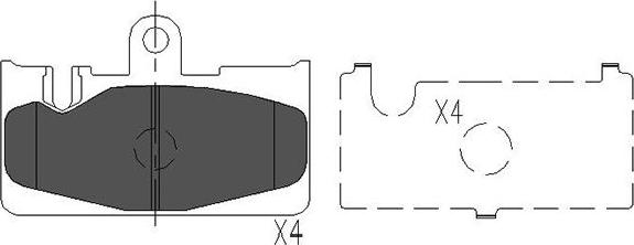 Kavo Parts KBP-9073 - Bremžu uzliku kompl., Disku bremzes adetalas.lv