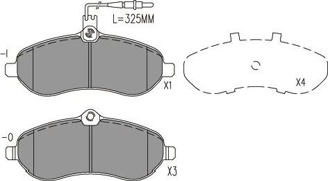 Kavo Parts KBP-9148 - Bremžu uzliku kompl., Disku bremzes adetalas.lv