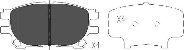 Kavo Parts KBP-9121 - Bremžu uzliku kompl., Disku bremzes adetalas.lv