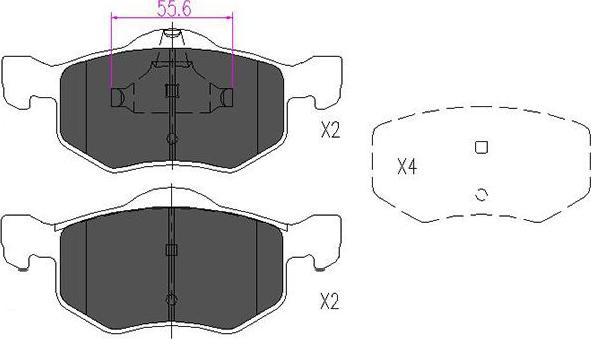 Kavo Parts KBP-4541 - Bremžu uzliku kompl., Disku bremzes adetalas.lv