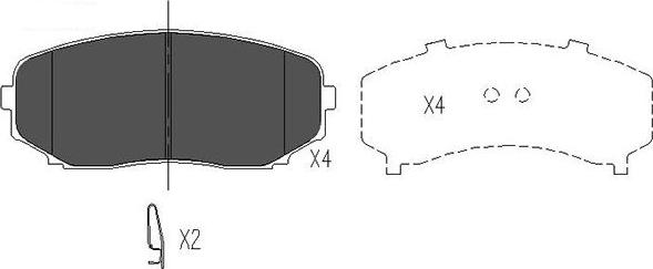 Kavo Parts KBP-4558 - Bremžu uzliku kompl., Disku bremzes adetalas.lv