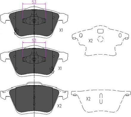 Kavo Parts KBP-4553 - Bremžu uzliku kompl., Disku bremzes adetalas.lv