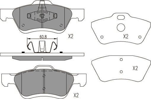 Kavo Parts KBP-4564 - Bremžu uzliku kompl., Disku bremzes adetalas.lv