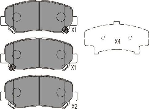 Kavo Parts KBP-4563 - Bremžu uzliku kompl., Disku bremzes adetalas.lv