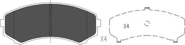 Kavo Parts KBP-4504 - Bremžu uzliku kompl., Disku bremzes adetalas.lv