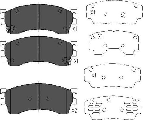 Kavo Parts KBP-4503 - Bremžu uzliku kompl., Disku bremzes adetalas.lv