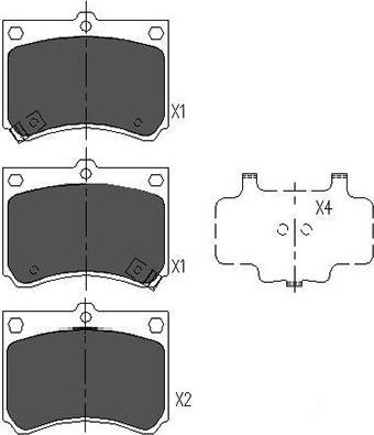 Kavo Parts KBP-4502 - Bremžu uzliku kompl., Disku bremzes adetalas.lv