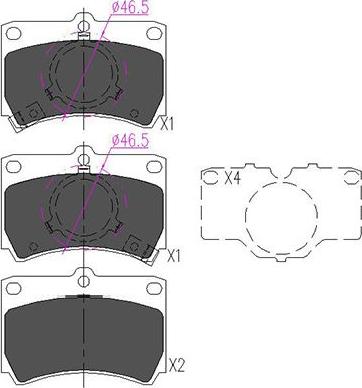 Kavo Parts KBP-4517 - Bremžu uzliku kompl., Disku bremzes adetalas.lv