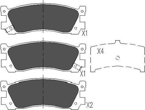 Kavo Parts KBP-4536 - Bremžu uzliku kompl., Disku bremzes adetalas.lv