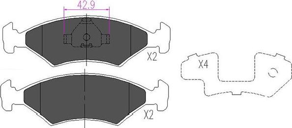 Kavo Parts KBP-4532 - Bremžu uzliku kompl., Disku bremzes adetalas.lv