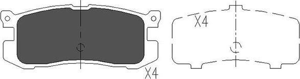 Kavo Parts KBP-4537 - Bremžu uzliku kompl., Disku bremzes adetalas.lv