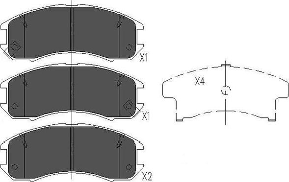 Kavo Parts KBP-4525 - Bremžu uzliku kompl., Disku bremzes adetalas.lv